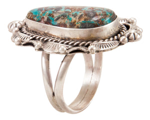 Navajo Native American Candelaria Turquoise Ring Size 10 by B Lee SKU232963