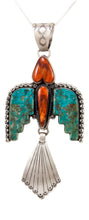 Load image into Gallery viewer, Navajo Native American Turquoise Thunderbird Pendant Necklace by Willeto SKU232985