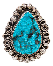 Load image into Gallery viewer, Navajo Native American Blue Ridge Turquoise Ring Size 9 3/4 by Lee SKU232999