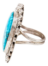 Load image into Gallery viewer, Navajo Native American Kingman Turquoise Ring Size 9 3/4 by Lee SKU233000