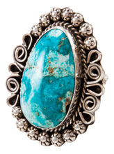 Load image into Gallery viewer, Navajo Native American Candelaria Turquoise Ring Size 9 1/4 by Lee SKU233001