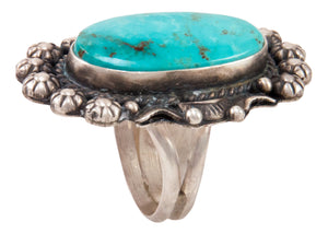 Navajo Native American Kingman Turquoise Ring Size 7 by Betta Lee SKU233003