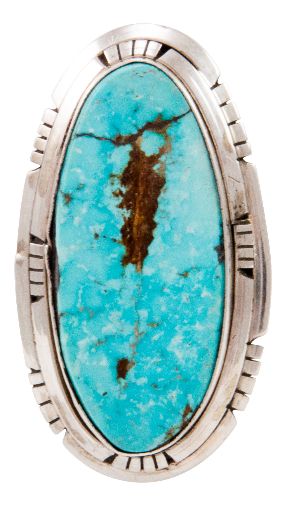 Navajo Native American Blue Ridge Turquoise Ring Size 7 by Skeets SKU233005