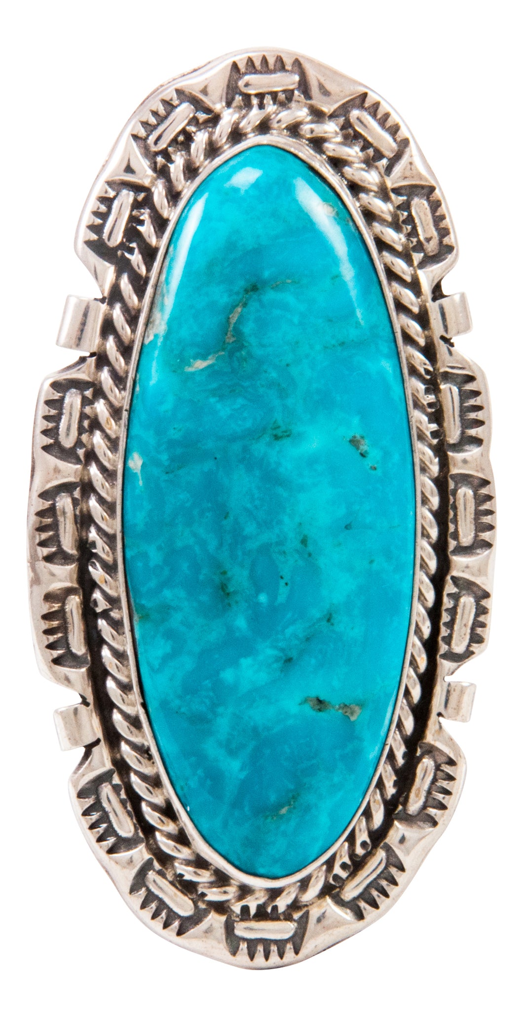 Navajo Native American Kingman Turquoise Ring Size 9 by Largo SKU233009