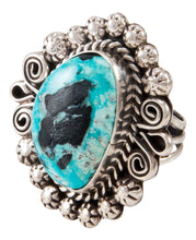 Load image into Gallery viewer, Navajo Native American Blue Moon Turquoise Ring Size 8 3/4 by Johnson SKU233010