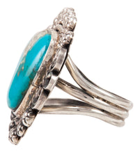 Load image into Gallery viewer, Navajo Native American Kingman Turquoise Ring Size 9 by Alice Johnson SKU233011