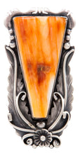 Load image into Gallery viewer, Navajo Native American Orange Shell Ring Size 5 3/4 by Juan SKU233022