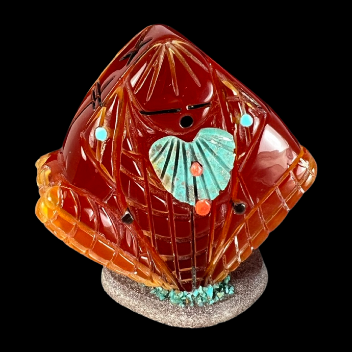 Zuni Native American Amber Corn Maiden Fetish by Vickie Quandelacy SKU 233067