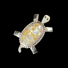 Load image into Gallery viewer, Zuni Native American Yellow Lip Shell Turtlge Pin Pendant by Haloo SKU 233068