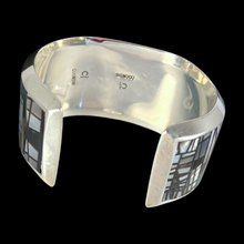 Load image into Gallery viewer, Zuni Native American Mother of Pearl Inlay Cuff by Colin Coonsis SKU 233075