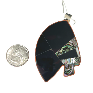 Zuni Native American Souix Inlay Pendant Necklace by Colin Coonsis SKU 233079