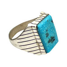 Load image into Gallery viewer, Navajo Native American Kingman Turquoise Ring Size 12 3/4 by Ray Jack  SKU231863